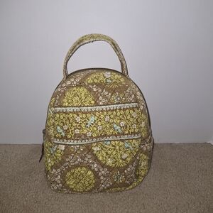 Floral Brown and Yellow Women's Bag